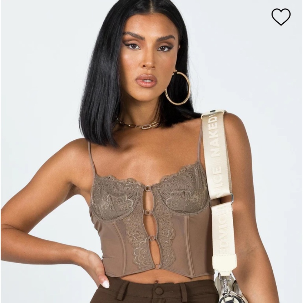 Princess Polly Lerina Top Mushroom Corset Beige